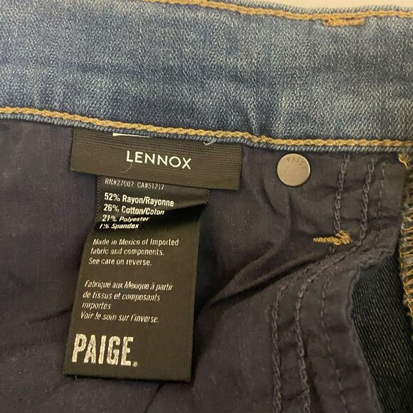 PAIGE Jeans - Medium Wash Mid Rise Slim Fit Lennox Jeans - Women's size 29 - Picture 4 of 7